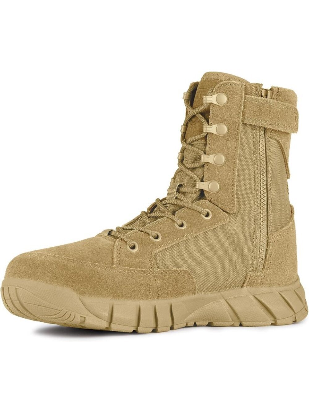 Men's Deep Tan Suede Leather Lightweight Durable Military Work Tactical Boots